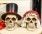 Calaveras De Boda Love Never Dies Wedding Bride and Groom Skulls Figurine Set