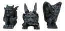 Chained Gothic Stoic Gargoyles Chimera Guardian Figurines Miniature Set 3"Tall