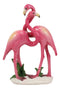 Ebros Tropical Rainforest Birds Romantic Love Pink Flamingos Embracing Statue