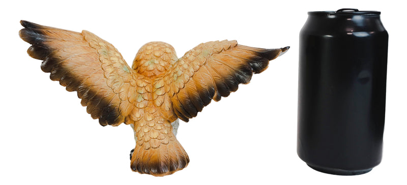 Realistic Woodlands Wildlife Common Barn Owl Bird Spreading Its Wings Statue 8"W
