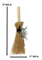 Wicca Witch Broom Magick Broomstick W/ Pentagram Triple Moon Pendant Lucky Charm