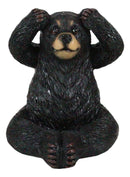 Set of 3 Wise See Hear Speak No Evil Black Bears Rustic Figurine Bear Animal