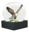 Ebros Wildlife Wings of Glory Ascending Bald Eagle Glitter Water Globe Collectible Figurine 4.5" Tall US Patriotic National Emblem Soaring Bald Eagle
