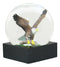 Ebros Wildlife Wings of Glory Ascending Bald Eagle Glitter Water Globe Collectible Figurine 4.5" Tall US Patriotic National Emblem Soaring Bald Eagle