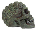 Gator Head Alligator Monster Cranium Skull With Hide Skin Look Decorative Statue