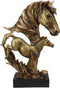 Ebros Large 15" H Wild Stallion Horse Bust Statue On Museum Style Pedestal Base