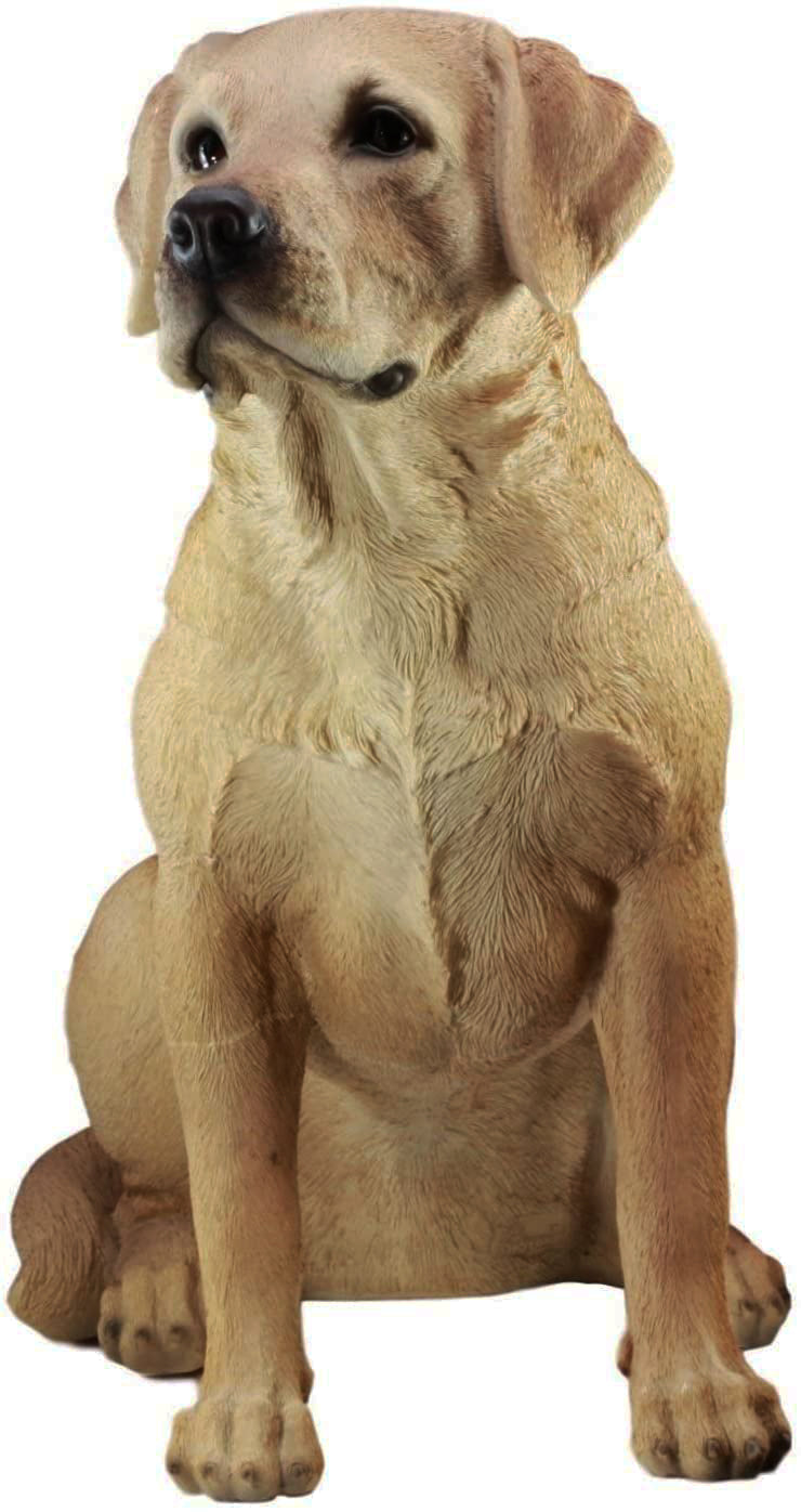 Ebros Large Realistic Lifelike Yellow Labrador Retriever Statue 21"H Golden Retriever