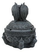 Medieval Dragon Claw Gripping Celtic Orb With Gothic Gargoyle Ashtray Statue