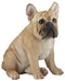 Large Lifelike Realistic French Bulldog Statue With Glass Eyes 15.75"H Frenchie
