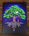 Tree Of Life Celtic Knotwork In Starry Night Wood Framed Canvas Wall Decor