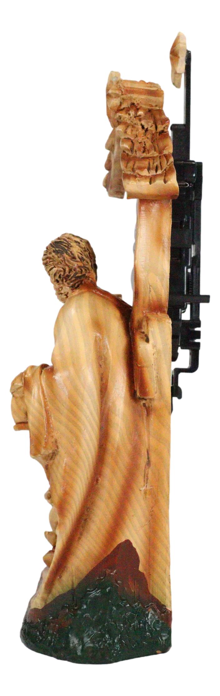 Ebros Christian Rustic Holy Family Nativity of Jesus Desk Table Clock Figurine