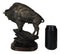 North American Indian Plains Bison Buffalo Climbing Rock Cliff Slope Figurine
