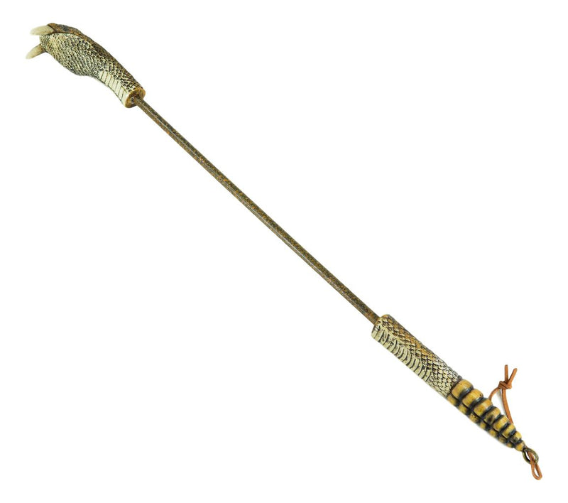Wild Snake Rattlesnake Fangs Long Reach Hand Back Itch Scratcher Figurine 23"L