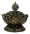 Buddha Padma Lotus Incense Holder Burner Figurine Eastern Meditation Decor 4"Dia