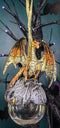 Ruth Thompson Hyperion Dragon Perching On Glass Ball 5"High Ornament Figurine