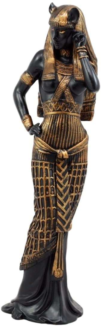 Ebros Gift Egyptian Goddess Bastet Cat in Sensual Human Form Figurine 10.75"H