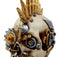 Steampunk Cyborg Punk Rock Aristocrat With Bullet Spikes Hair Figurine 6.75"L