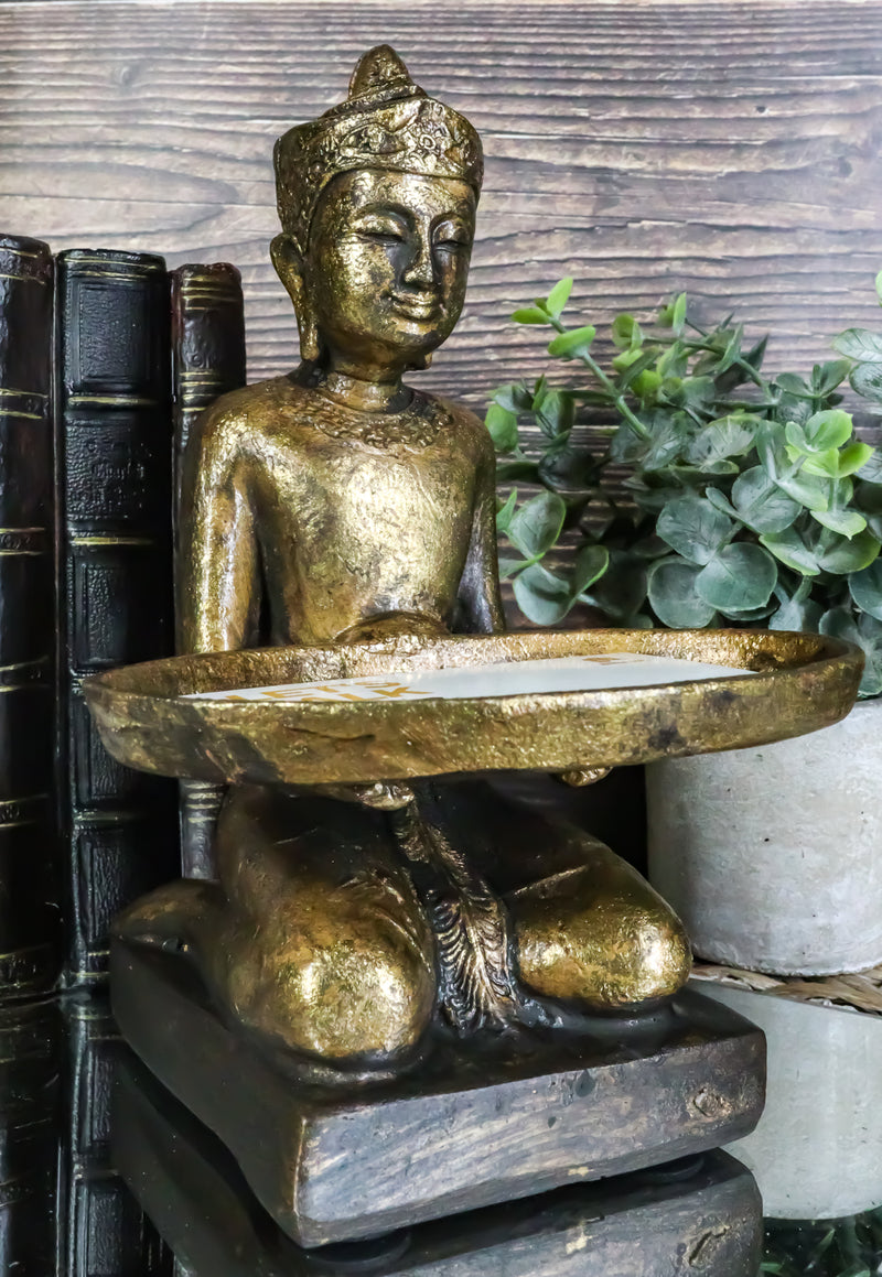 Decorative Buddhist Siamese Monk Business Card Holder Office Desktop Figurine