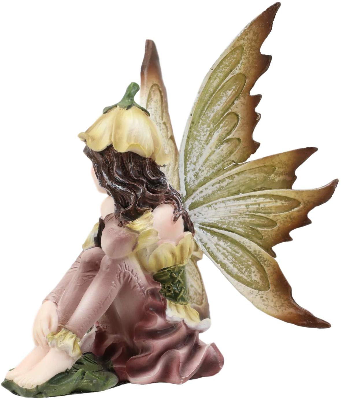 Ebros Daffodil Sunflower Fairy Garden Figurine 4.25" Tall Fantasy Collectibles