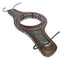 Western Turquoise Horse Saddle Wall Mirror W/ Towel Hooks In Faux Tooled Leather