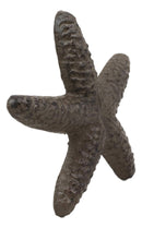 Ebros Cast Iron Ocean Coral Sea Star Shell Starfish Decorative Accent Statue in Rustic Bronze Finish 4.5" Wide Nautical Coastal Themed Decor for Wedding Beach Party Home Decorations DIY Crafts (2)