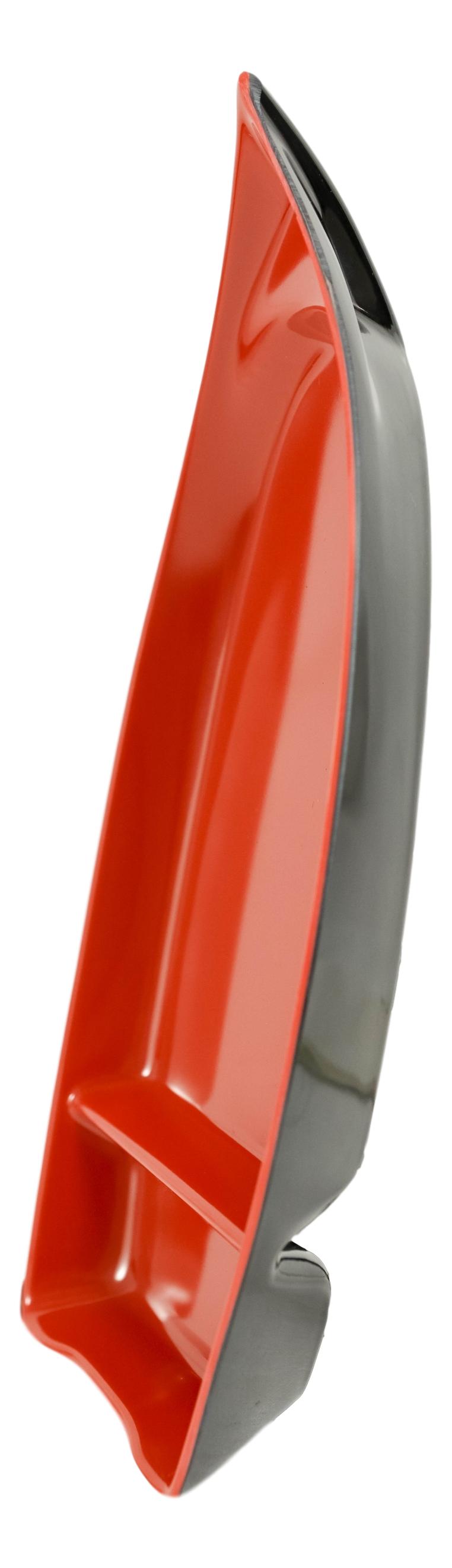 Pack Of 12 Japanese Omakase Style 10"L Red Melamine Sushi Boat Serving Plates