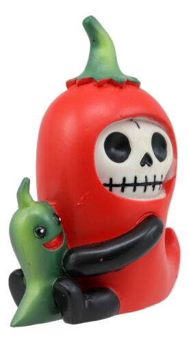 Ebros Furrybones Skeleton Chilito Hot Red Chili Pepper Figurine 3.25"H