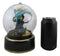 Aqua Blue Dragon On Rock Pillar Musical Air Powered Glitter Globe With LED Light