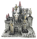 6 Miniature Medieval Knight Suit Of Armor Set With Castle Fortress Display Figurine Statue