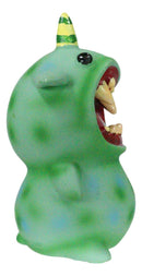 Underbedz Mogu Mogu Green Alien Monster With Striped Horns Pudgy Belly Figurine