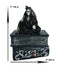 Ebros Macabre Grim Reaper With Scythe Sitting On Books Of Life Jewelry Box