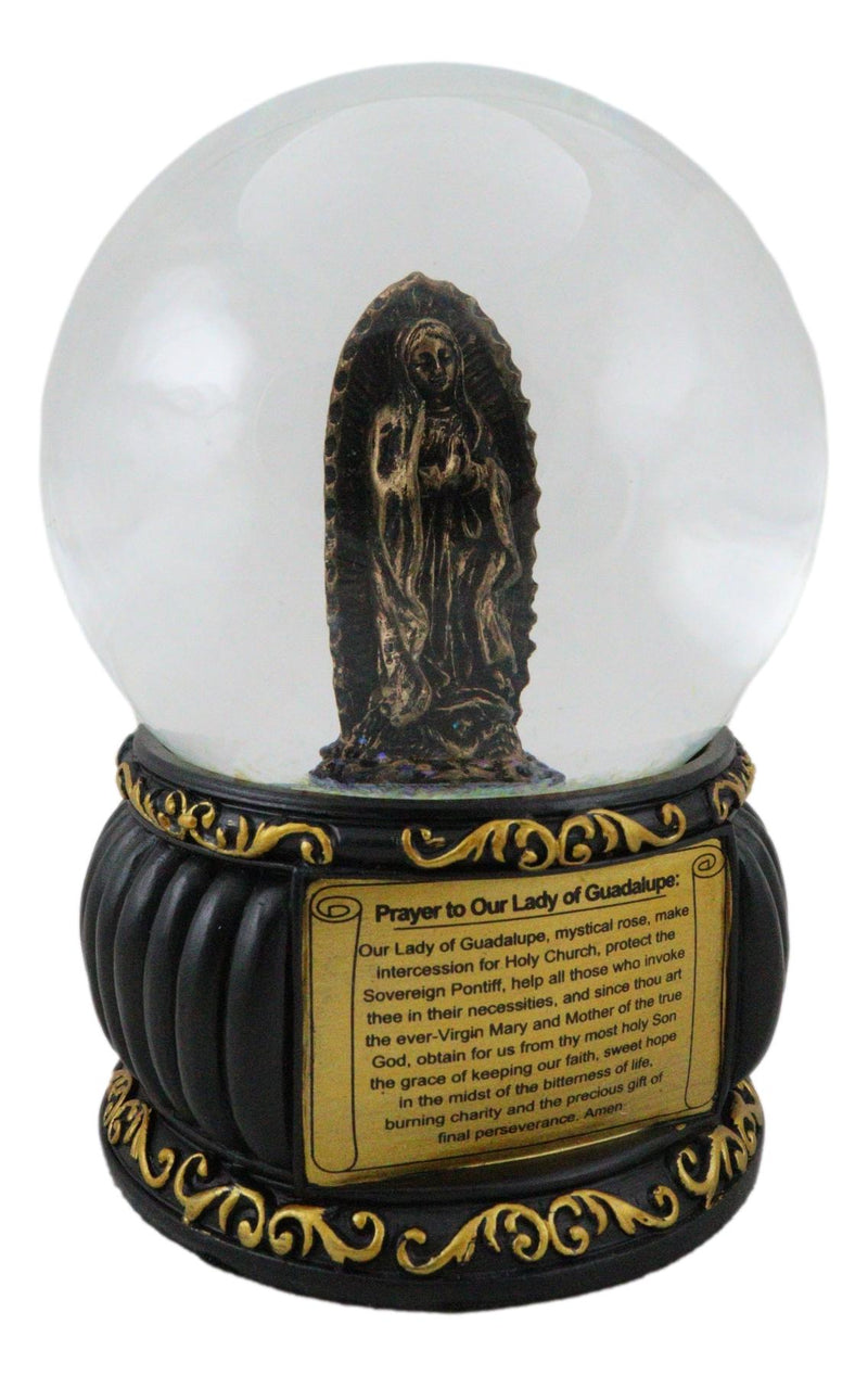 Catholic Our Lady Of Guadalupe Mother Mary Blessed Virgin Water Globe Figurine