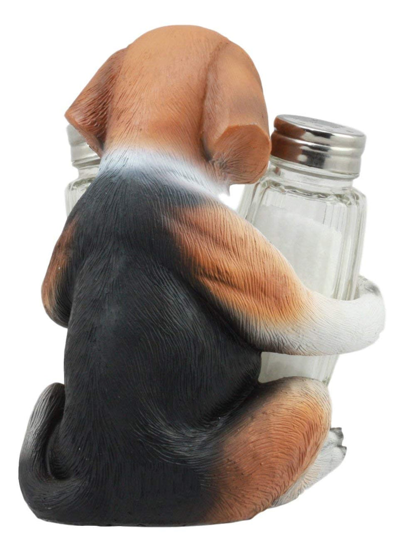 Ebros Adorable Small Hound English Tricolor Beagle Salt and Pepper Shaker Holder