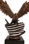 Patriotic Wings of Glory Bald Eagle With Old Faithful American Flag Figurine