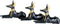 Ebros 3 Inch Long Sitting Anubis Magnet Set Of 3 Pieces Refrigerator Magnet Dark Lord Anubis Collectible - Ebros Gift