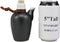 Black Traditional Japanese Soy Sauce Dispenser Flask 6oz Tenmoku Porcelain Set