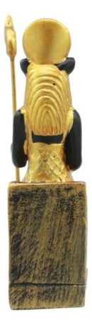 Egyptian Solar Lioness Goddess Sekhmet On Throne Dollhouse Miniature 3"H
