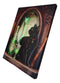 Absinthe Spirit Magical Potion Black Cat By Mirror Wood Framed Canvas Wall Decor