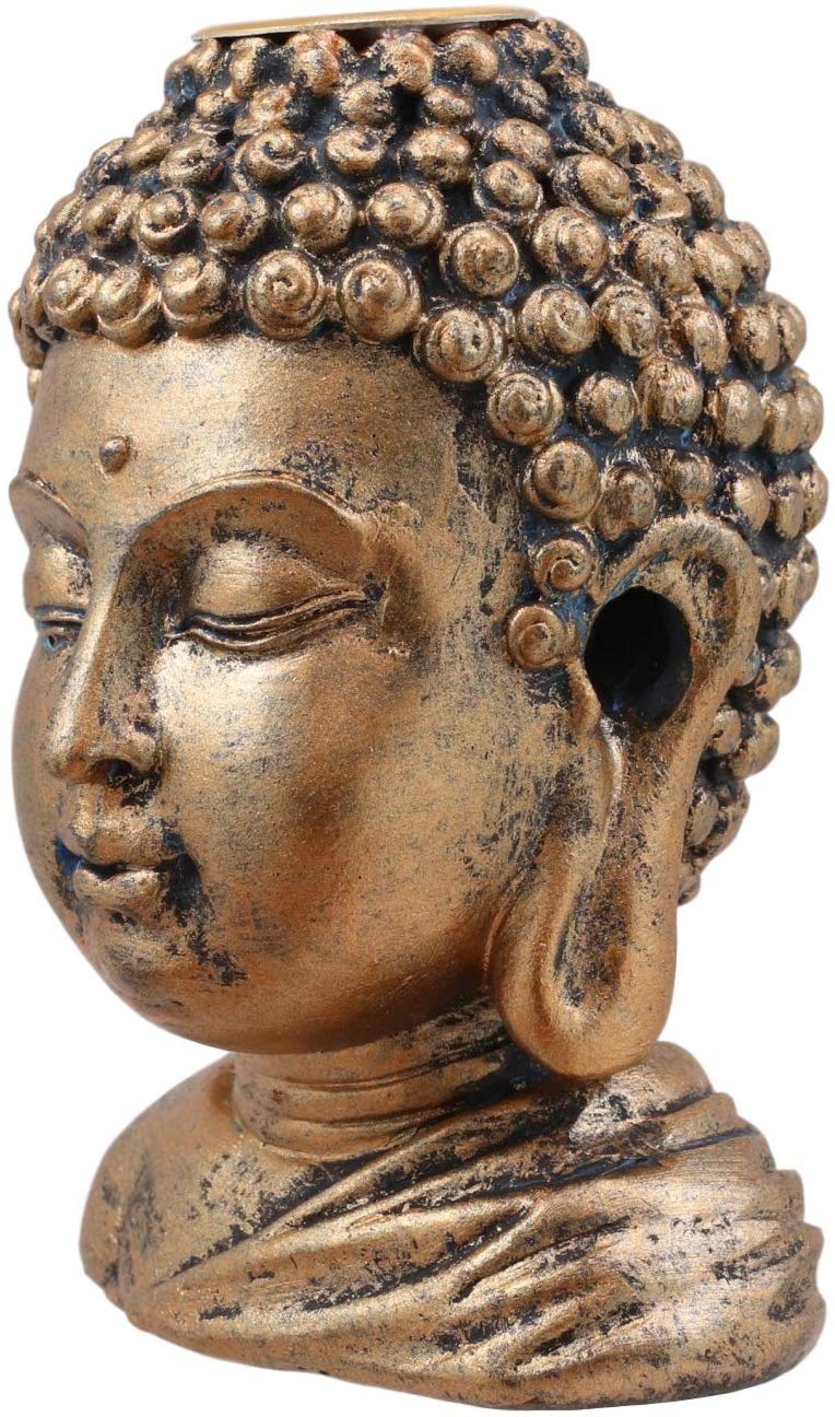 Ebros Shakyamuni Buddha Gautama Backflow Incense Cone Burner Holder Statue 3.5"H