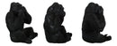 Ebros See Hear Speak No Evil Silverback Gorillas Figurine 3" Height Set of 3
