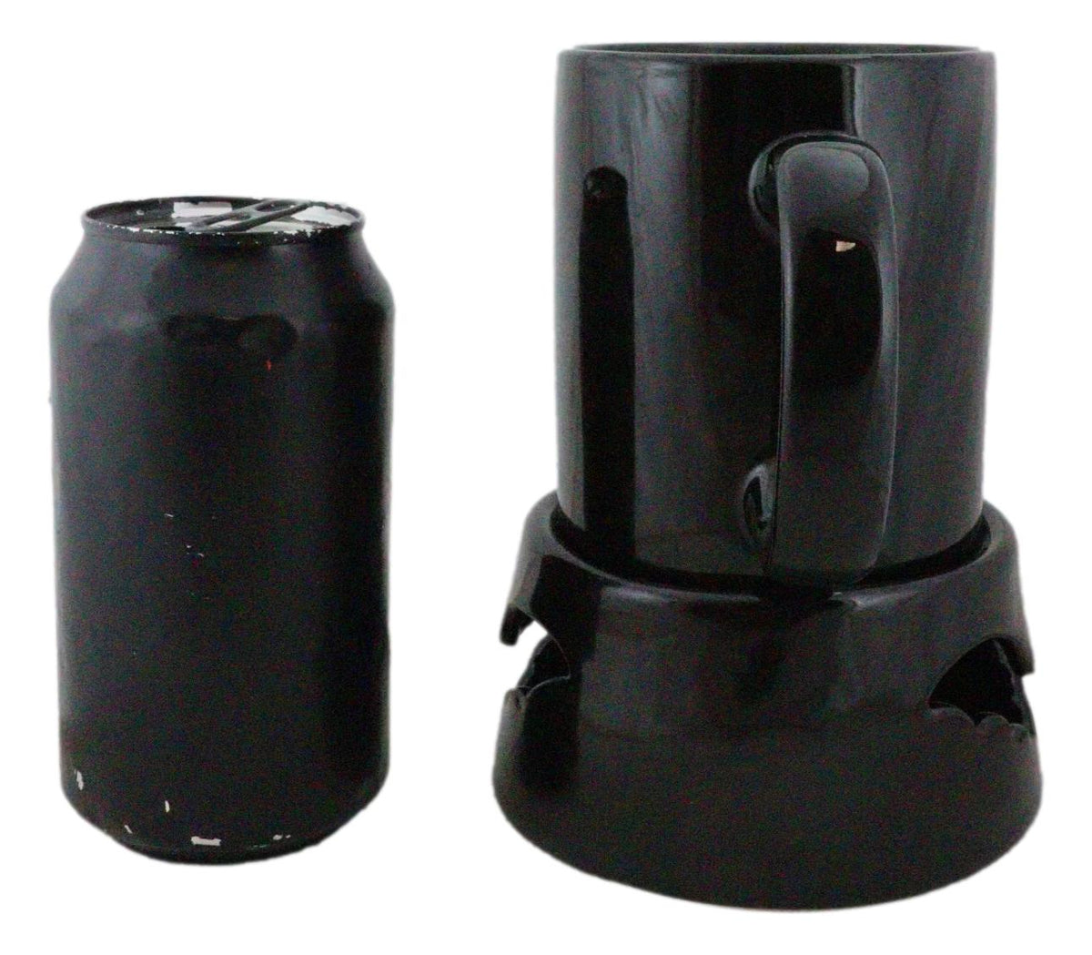 Wicca Vampire Bat Black Cup With Candle Holder Mug Warmer Shadow Caster Set