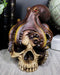 Sea Monster Red Eyed Octopus Wrapping Around Skull Statue 5.25"h Nautical Decor