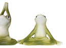 Ebros Zen Garden Inner Peace Yoga Frogs Set of 3 Figurine Collectible