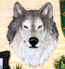 Ebros Large Fenrir Alpha Gray Wolf Head Wall Decor Plaque 14"Tall Art Decor