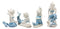 Nautical Sea World Ocean Mermaids With Blue Tails Statue Set of 4 Coastal Decors
