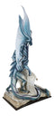 Large 18"H Dragon of Bibliography Sacred Water Spell Book Guardian Statue Decor
