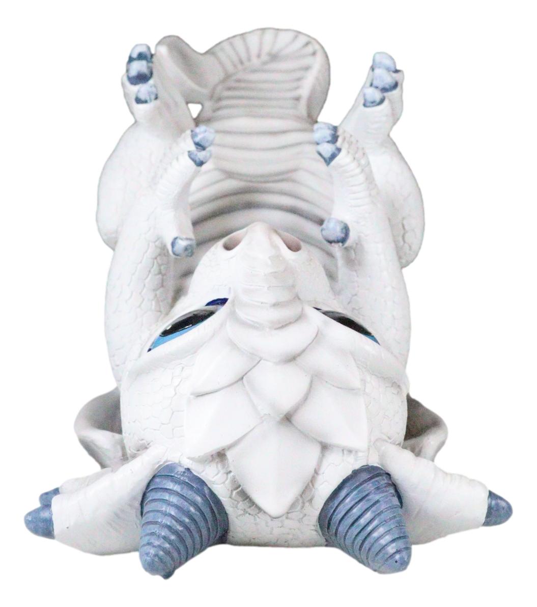 Fantasy Frozen Frostbite Ice Snow White Baby Dragon Hatchling Wine Bottle Holder