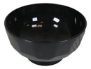 Ebros Japanese Contemporary Black Lacquer Ridged Bowls Made In Japan Set of 10