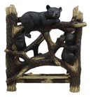 Ebros Rustic Decor 3 Chilling Black Bears Up A Tree Magazine Rack Stand Holder Organizer 11.75" Wide Frolicking Bear Family Hanging On Branches Cabin Lodge Country Mountain Side Cottage Homes