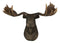 Western Rustic Wildlife Baron Bull Moose Elk Deer Taxidermy Wall Decor Plaque